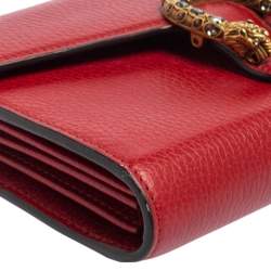 Gucci Red Leather Dionysus Wallet On Chain