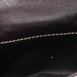 Pre Owned محفظة فرينش غوتشي جلد وكانفاس جي جي بيج/بني مزينة جي جي متداخل 