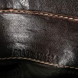 Pre Owned محفظة فرينش غوتشي جلد وكانفاس جي جي بيج/بني مزينة جي جي متداخل 