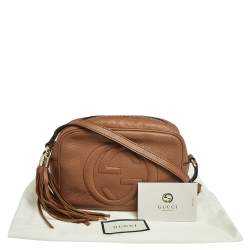 مملوكة مسبقًا حقيبة كروس غوتشي سوهو ديسكو بني فاتح صغيرة 