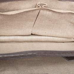 مملوكة مسبقًا Gucci Grey Duilio Brogue Leather Horsebit Shoulder Bag