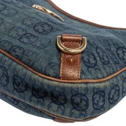 مملوكة مسبقًا Gucci Denim Abbey Medium D-Ring Hobo Bag