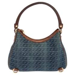 مملوكة مسبقًا Gucci Denim Abbey Medium D-Ring Hobo Bag
