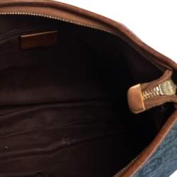 مملوكة مسبقًا Gucci Denim Abbey Medium D-Ring Hobo Bag