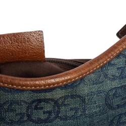 مملوكة مسبقًا Gucci Denim Abbey Medium D-Ring Hobo Bag
