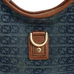 مملوكة مسبقًا Gucci Denim Abbey Medium D-Ring Hobo Bag
