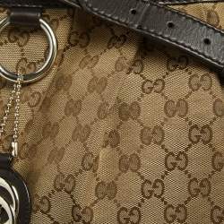 Gucci Brown/Ebony GG Canvas Medium Sukey Messenger Bag