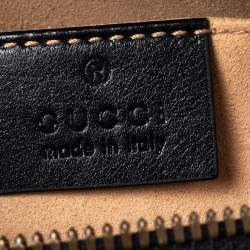 Pre Owned حقيبة خصر غوتشي مارمونت جي جي جلد ماتيلاس أسود 