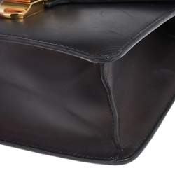 Gucci Black Leather Mini Sylvie Top Handle Bag