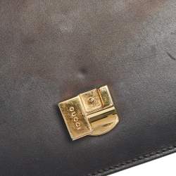 Gucci Black Leather Mini Sylvie Top Handle Bag