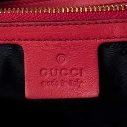 Pre Owned Gucci Red Leather Large New Jackie Hobo