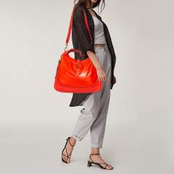 Pre Owned Gucci Red Leather Large New Jackie Hobo