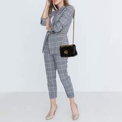 مملوكة مسبقًا حقيبة كتف غوتشي جي جي مارمونت جلد ماتيلاس أسود صغيرة 