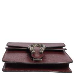 مملوكة مسبقًا Gucci Burgundy Leather Mini Dionysus Shoulder Bag