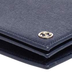 Pre Owned محفظة سلسلة غوتشي باتي جلد أزرق