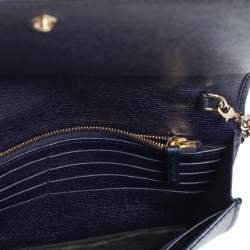 Pre Owned محفظة سلسلة غوتشي باتي جلد أزرق