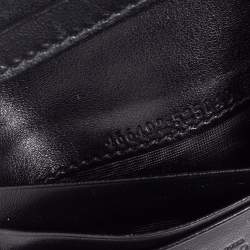 Gucci Black Matelassé Leather GG Marmont Card Case