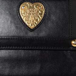 Gucci Black Leather Babouska Compact Wallet