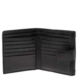 Gucci Black Leather Babouska Compact Wallet