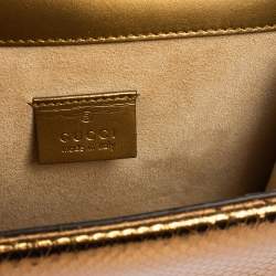 مملوكة مسبقًا Gucci Metallic Gold Python Mini Dionysus Shoulder Bag