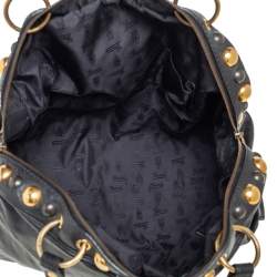 Pre Owned Gucci Black Leather Babouska Dome Satchel 