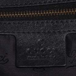 Pre Owned Gucci Black Leather Babouska Dome Satchel 