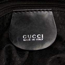 مملوكة مسبقًا Gucci Black Nylon Bamboo Bag