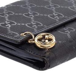Gucci Blue GG Imprime Canvas Continental Wallet