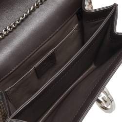 Pre Owned حقيبة كتف غوتشي  جلد ثعبان متعدد الألوان جي جي متداخلة صغيرة