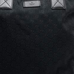 مملوكة مسبقًا Gucci Black GG Canvas Large Web Handle Vertical Tote Bag