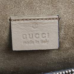 Pre Owned Gucci Beige/Ebony GG Supreme Canvas and Suede Medium Embroidered Butterfly/Flowers Dionysus Shoulder Bag