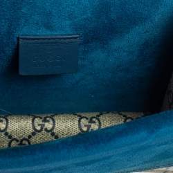 مملوكة مسبقًا Gucci Blue/Beige GG Supreme Blooms Canvas and Suede Mini Dionysus Shoulder Bag