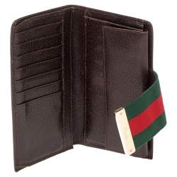 GUCCI GG Supreme Continental Flap Wallet Beige/Brown 112715