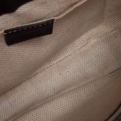 مملوكة مسبقًا Gucci Ebony/Beige GG Canvas and Leather Dressage Shoulder Bag