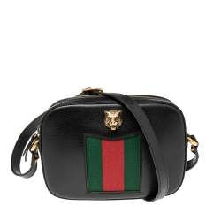 Gucci Black Leather Animalier Disco Shoulder Bag Gucci