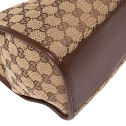 مملوكة مسبقًا Gucci Brown/Beige GG Canvas and Leather Jackie O Shoulder Bag
