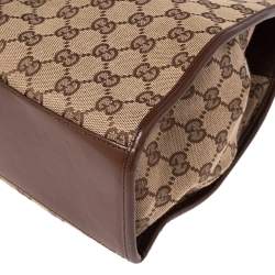 مملوكة مسبقًا Gucci Brown/Beige GG Canvas and Leather Jackie O Shoulder Bag