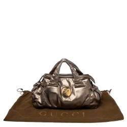 مملوكة مسبقًا Gucci Metallic Gold Leather Hysteria Bag
