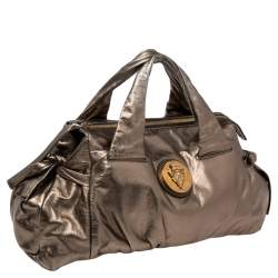 مملوكة مسبقًا Gucci Metallic Gold Leather Hysteria Bag