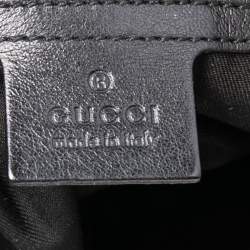 Pre Owned Gucci Black GG Canvas and Leather Medium Pelham Messenger Bag