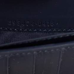 Pre Owned Gucci Navy Blue Guccissima Rubber Shima Travel Case