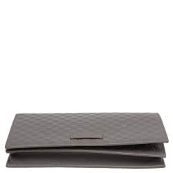 مملوكة مسبقًا Gucci Grey Micro Guccissima Leather Wallet Crossbody Bag