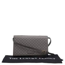 مملوكة مسبقًا Gucci Grey Micro Guccissima Leather Wallet Crossbody Bag