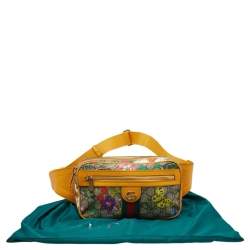 Pre Owned Gucci Multicolor Flora GG Supreme Coated Canvas And Leather Ophidia Belt Bag