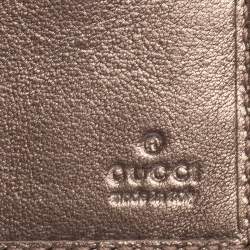 Gucci Metallic Purple GG Imprime Canvas Wallet on Chain 