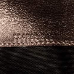 Gucci Metallic Purple GG Imprime Canvas Wallet on Chain 
