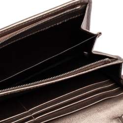 Gucci Metallic Purple GG Imprime Canvas Wallet on Chain 