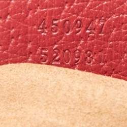 Pre Owned حقيبة كتف غوتشي كاميرا جلد وكانفاس سوبريم GG بطبعة تيان أحمر / بيج