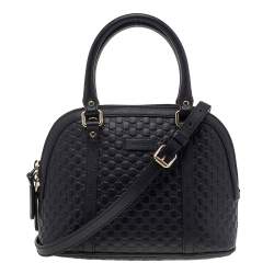 Gucci Black Microguccissima Leather Mini Dome Bag at 1stDibs