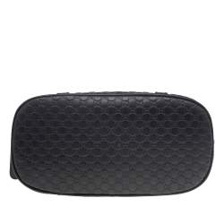 Pre Owned Gucci Black Microguccissima Leather Mini Dome Bag